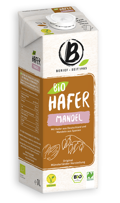 Berief Bio Hafer Mandel Abbildung der Packung von dem Berief Bio Hafer Mandel Drink