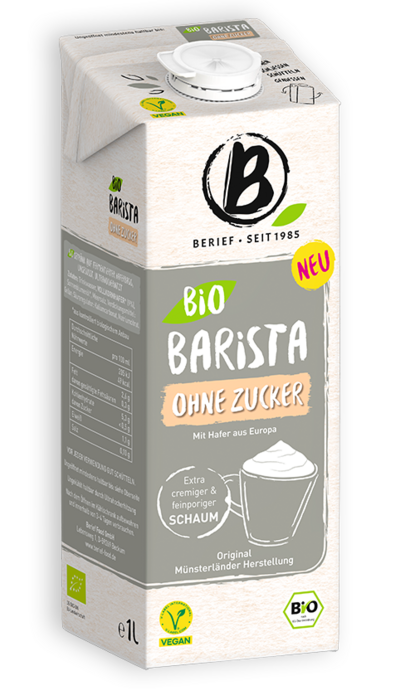 Berief Bio Barista ohne Zucker Abbildung der Packung von dem Berief Bio Barrista ohne Zucker Drink