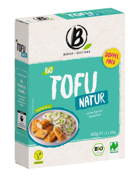 Berief Bio Tofu Natur Berief Packung mit Aufschrift Tofu Natur