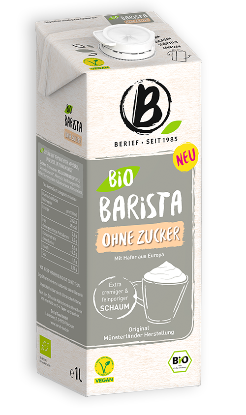 Berief Bio Barista ohne Zucker Abbildung der Packung von dem Berief Bio Barrista ohne Zucker Drink