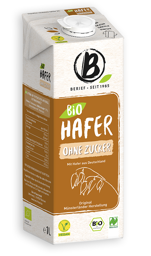 Berief Bio Hafer ohne Zucker Abbildung der Packung von dem Berief Bio Hafer ohne Zucker Drink